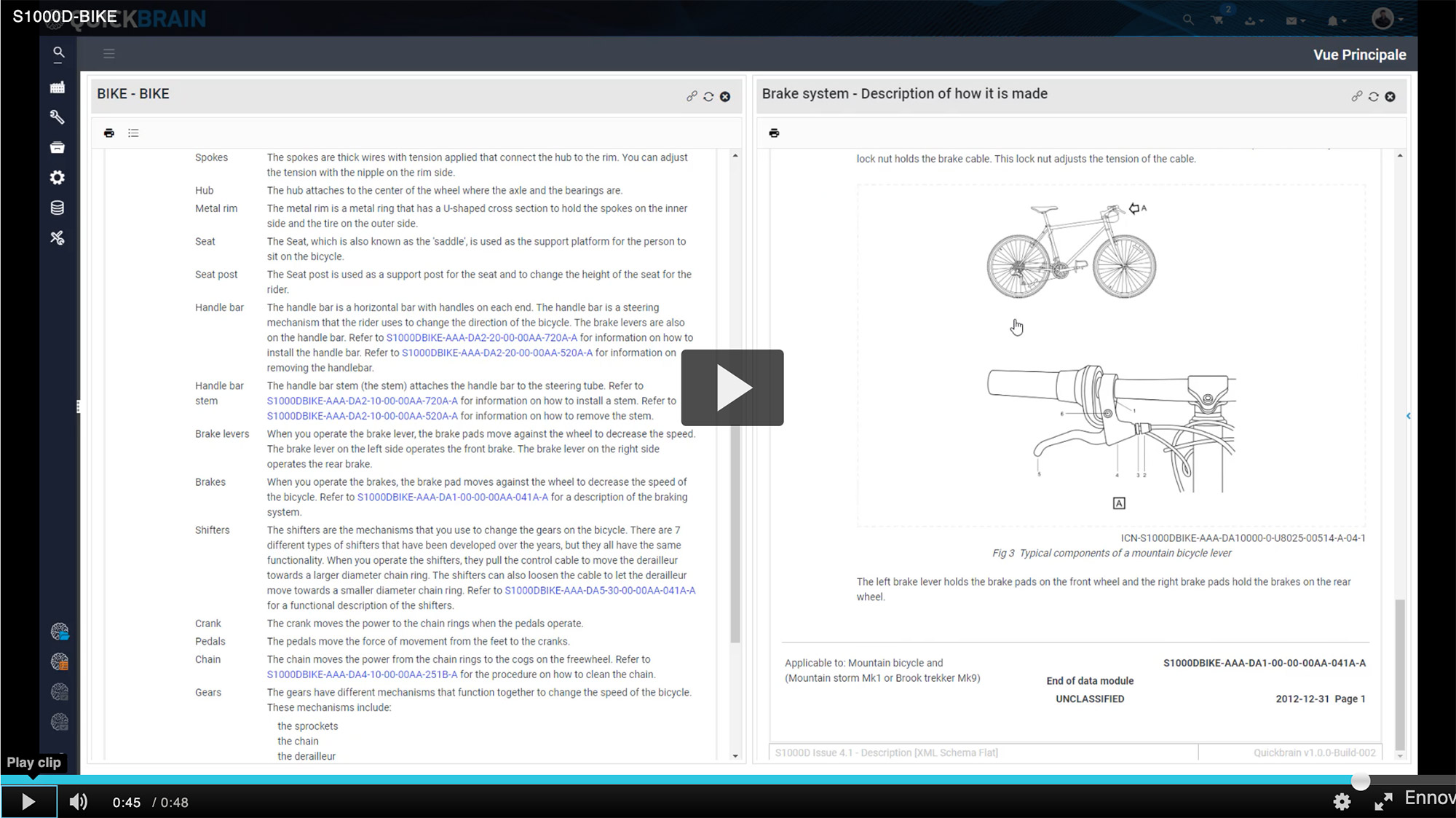 Vidéo du Module E-PUB : viewer HTML S1000D dans QUICKBRAIN